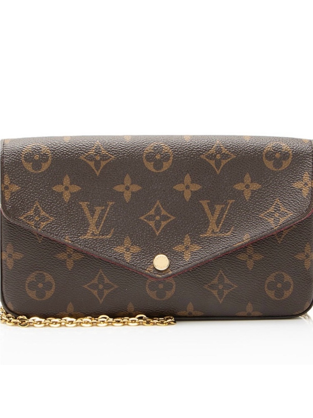 Fashion Monogram Envelope Chain Wallet
